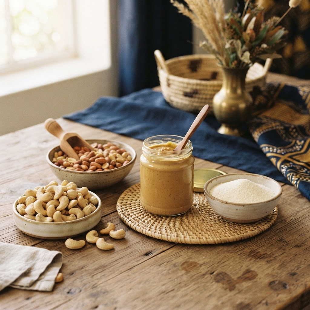Qban Foods cashews, groundnuts, peanut butter and ground rice